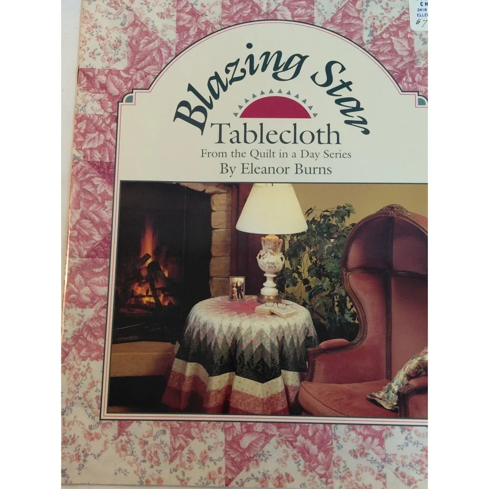 Blazing Star Tablecloth Eleanor Burns Quilt in a Day 1991 Holiday Sew Placemats